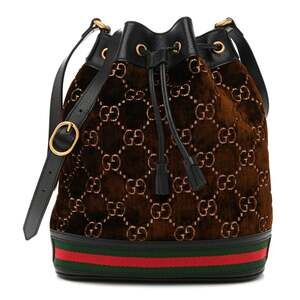 Gucci Velvet Gg Textured Calfskin Web #242104G14B